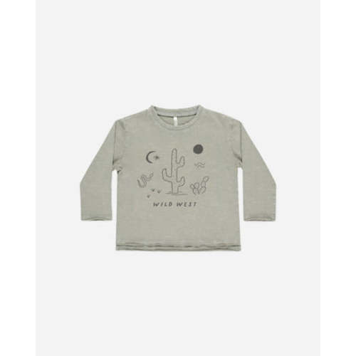 Raw Edge Long Sleeve Tee || Wild West