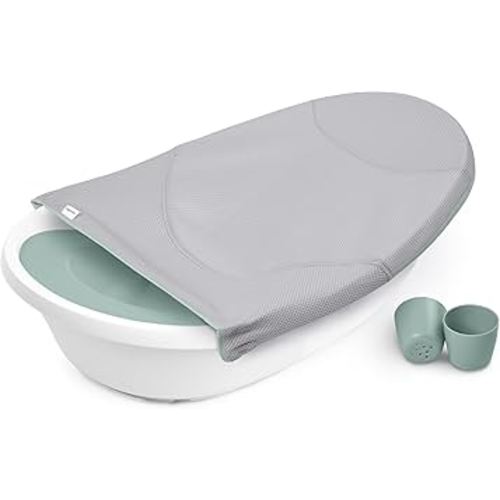Ingenuity Room to Soak 4-in-1 Baby Bath Tub, Newborn to Toddler, Adjustable Full Coverage Sling, Supportive Seat, Includes 2 Pour & Rinse Cups, Easy Release Drain Plug, 0M+
