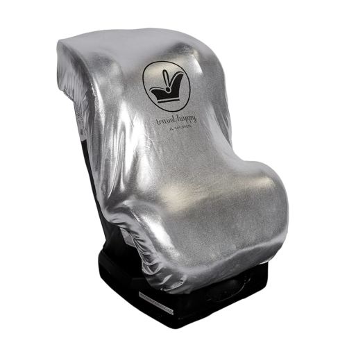 J.L. Childress Cool 'N Cover Car Seat Heat Shield & Sun Shade - Reflective Cover Keeps Car Seat Materials Cool - Soft, Stretchy, Durable Car Seat Cover - Blocks UV Rays