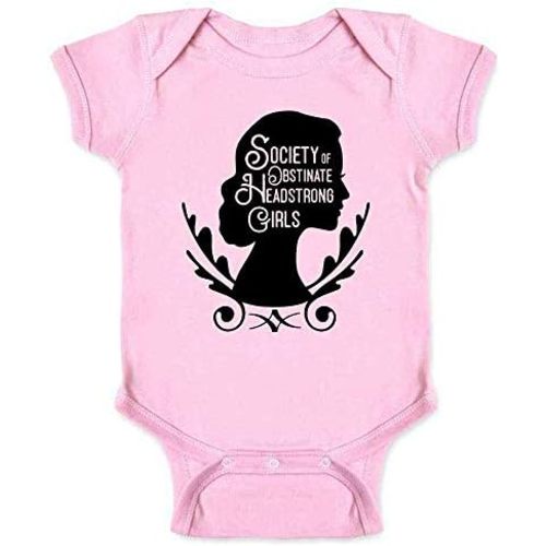 Pop Threads Society of Obstinate Headstrong Girls Jane Austen Baby Toddler Kids Girl Boy T-Shirt