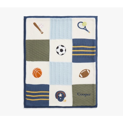 All Star Sports Patchwork Heirloom Baby Blanket