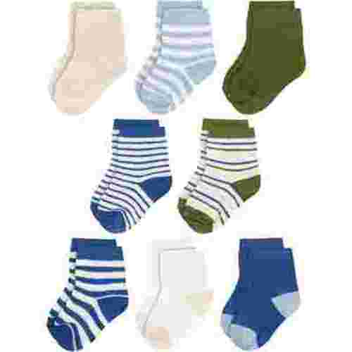 Rising Star Unisex Organic Quarter Baby Socks for Infants (8 Pack)