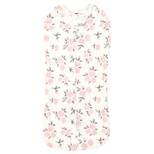 Hudson Baby Infant Girl Sleep Pod, Neutral Pink Floral, 0-2 Months