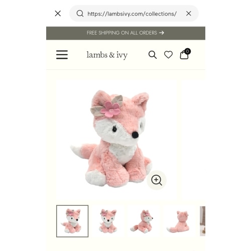 Friendship Tree Plush Fox - Autumn