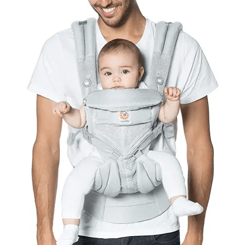Ergobaby Omni 360 All-Position Baby Carrier for Newborn to Toddler with Lumbar Support & Cool Air Mesh (7-45 Lb), Pearl Grey