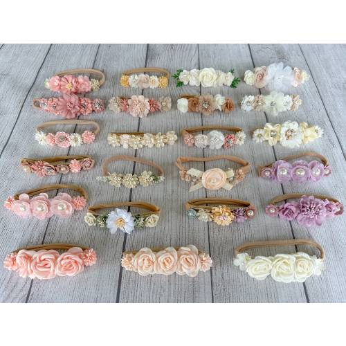 Gorgeous headbands for a lovely girl, baby wreath, infant headband, photoshoot prop, girl floral headband, baby halo, spring halo