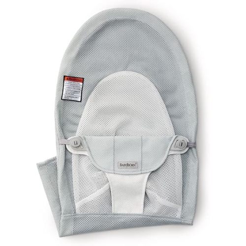 BabyBjörn Fabric Seat for Bouncer, Mesh, Silver/White