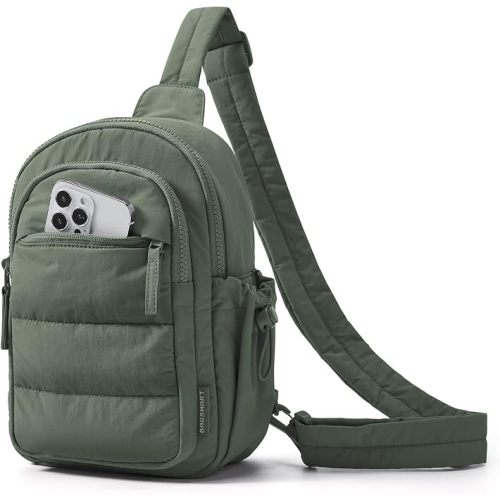 BAGSMART Small Sling Bag for Women, Puffer Crossbody Bag Hobo Handbag | Fanny Packs for Travel Hiking, Daily Travel Purse for women