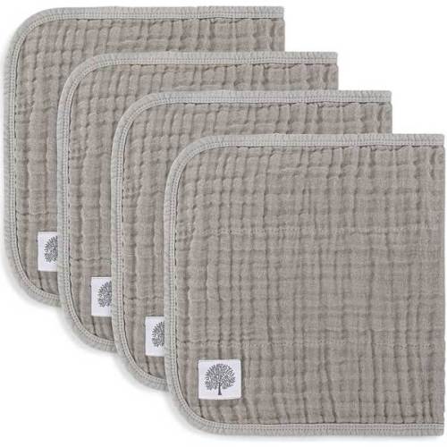 Muslin Cotton Burp Cloths Set, Gray (Pack Of 4) - Parker Baby Co. | Maisonette