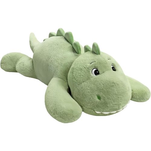 XMV 31 inch 5 lbs Dinosaur Weighted Stuffed Animals, Large Weighted Plush Animal, Cute Plush Toy Pillow, Soft Dino Plushie Gifts for Adults, Kids, Boys and Girls (Green)