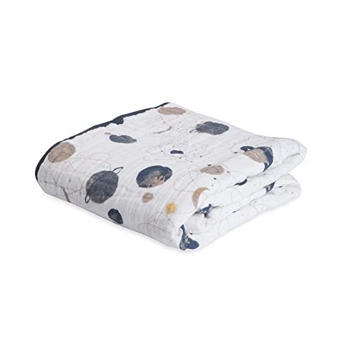 Little Unicorn Original Premium Cotton Quilt | Multi-Layered & Extra-Soft Muslin Fabric |for Babies & Toddlers (Planetary)