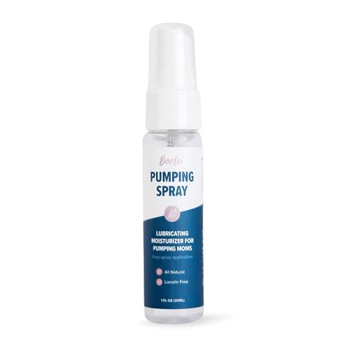 BooLu Breast Pump Flange Spray | Helps Sore Nipples & Clogged Milk Ducts | Skin Lubricant for Breast Pumping | Apply Pumping Spray Directly to Shields | Vegan & Lanolin Free | (1 Fl Oz)