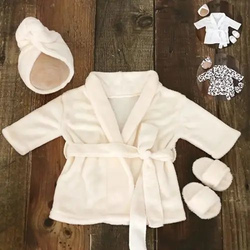 baby robe matching slippers scarf perfect newborn - Temu