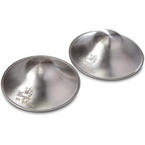 The Original Silver Nursing Cups - Nipple Shields for Nursing Newborn - Newborn Essentials Must Haves - Nipple Covers Breastfeeding - 925 Silver (2 Count (Pack of 1))