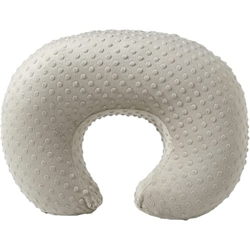 Baby Nursing Pillow and Body Positioner with Premium Slipcover for Breastfeeding for Baby Boys and Girls, Feeding Pillow with Breathable Comfortable Pillowcase (Tidal Foam)