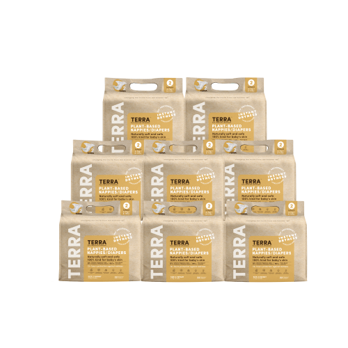 Terra Diapers Size 2 Infant - 176 Diapers