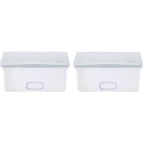 Ubbi Set of 2 Baby Wipes Dispensers with Weighted Plates and Secure Seals, Nursery and Baby Registry Essential to Keep Wipes Fresh and Changing Table Organized, Gray