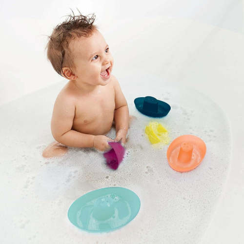 Boon Fleet Stacking Boats - Blue Multi – The Natural Baby Company