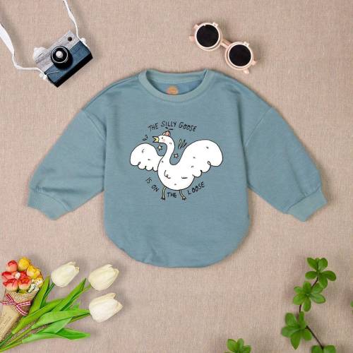 Silly Goose on the Loose Romper Sweatshirt