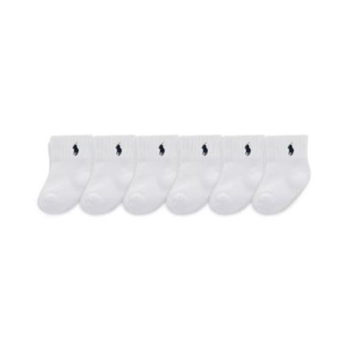 Baby Boys Polo Baby Sport Quarter Socks, 6 Pack