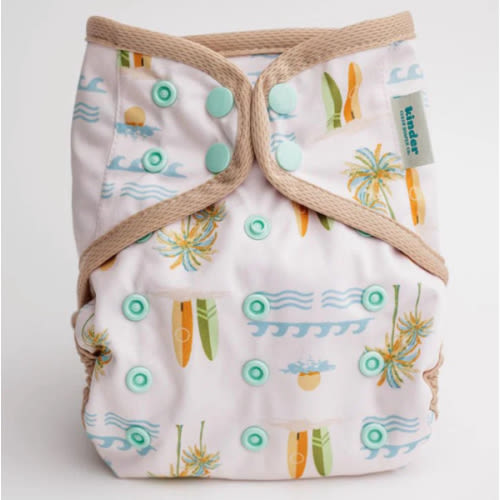 Kinder | Wipeable Cloth Diaper Cover, Grows with your Baby — Beach Bum