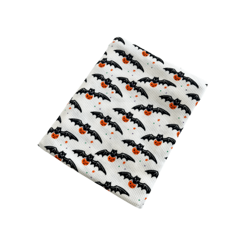 Organic Cotton Waffle Swaddle Blanket, Trick or Treating Bat