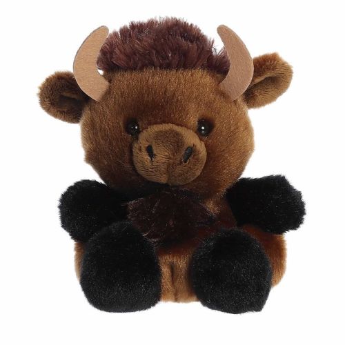 Aurora Mini Billy Bison Palm Pals Adorable Stuffed Animal Brown 4"