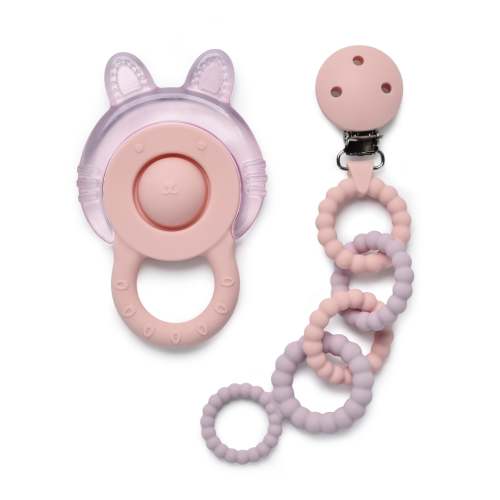Bunny Cooling Teether Set | Silicone Animal Teething Toy – Baby Bertie