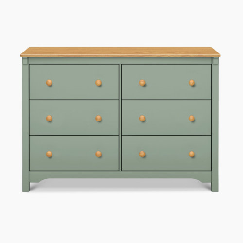 Shea 6-Drawer Dresser - Light Sage/Honey