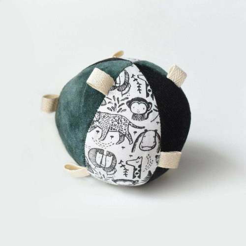 Wee Gallery Taggy Ball w/Rattle: Wild