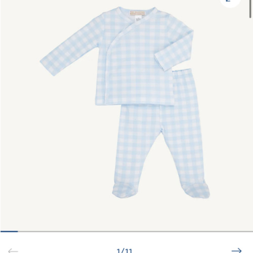 Cameron Cross-Front Set - Buckhead Blue Gingham