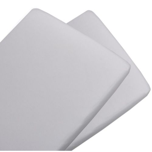 Living Textiles Jersey Bassinet Fitted Sheet White 2 Pack