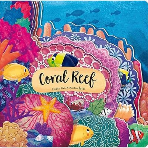 Discovering the Secret World: Coral Reef (Happy Fox Books) Board Book Teaches Kids Ages 3-6 about a Reef, Diving Deeper into the Sea with Every Page, with Educational Fun Facts