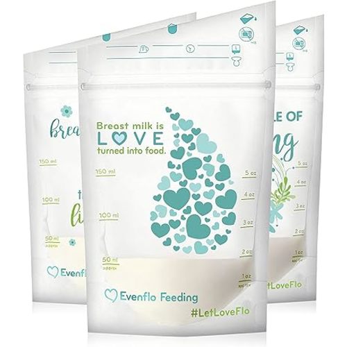 Evenflo Feeding Advanced Breast Milk Storage Bags for Breastfeeding - 5 Ounces (50 Count)