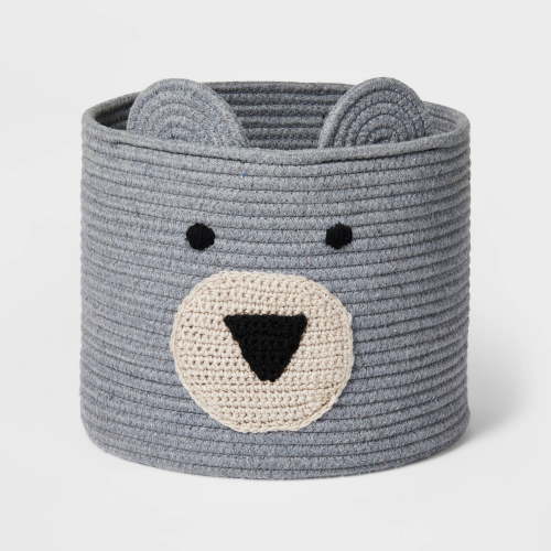 Coiled Rope Storage Bin Large Bear