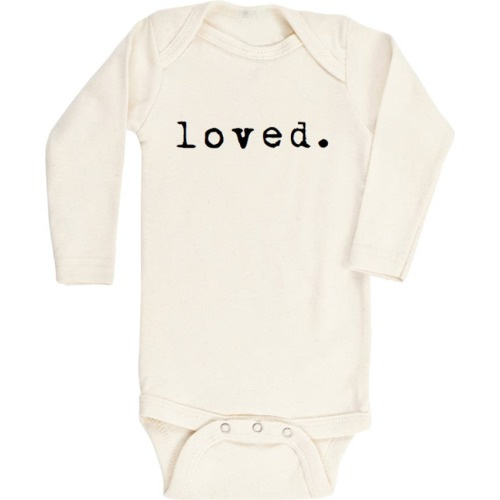 Baby Loved Organic Cotton Bodysuit, 0-3M, Natural