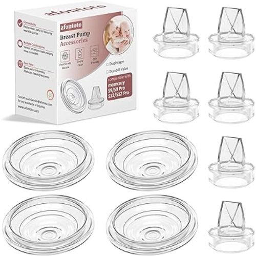 6 Pack Silicone Duckbill Valve & 4 Pack Silicone Diaphragm Compatible with Momcozy S12Pro/S9Pro/S12/S9 Wearable Breastpump, momcozy Breast Pump Replacement Parts Breastfeeding Essential Accessories