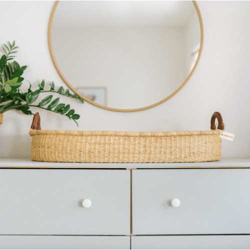 Handwoven Changing Basket: Natural – Design Dua.
