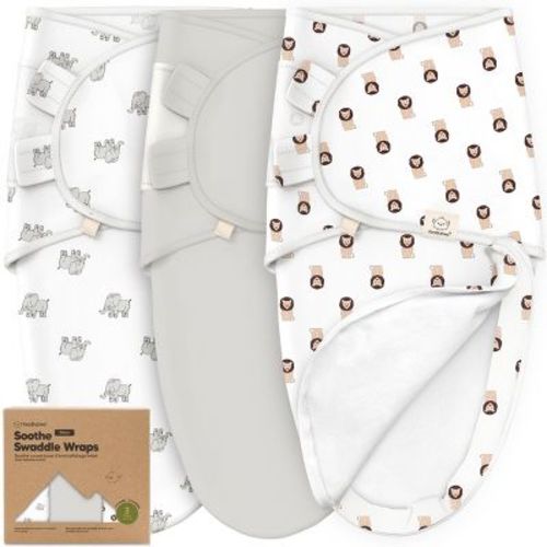 3pk Soothe Zippy Baby Swaddles 0-6 Months, Newborn Sleep Sacks, Zipper Swaddle, Wearable Swaddle Blanket