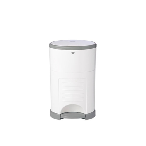 Diaper Dekor Classic Hands-Free Diaper Pail | Easiest to Use | Just Step – Drop – Done | Doesn’t Absorb Odors | Most Economical Refill System | 70% Recycled Materials | EKO White