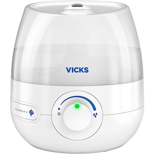 Vicks Mini Filter Free Cool Mist Humidifier, Small Room – Variable Mist Control – Works with Vicks VapoPads