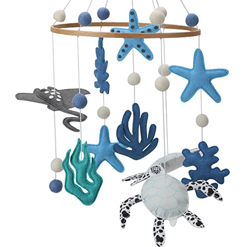 Under The Sea Baby Mobile Ocean Baby Crib Mobile Ocean Coastal Nursery Decor Starfish Turtle Corals