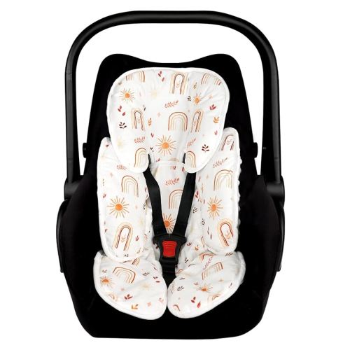 TANOFAR Infant Car Seat Head Support, Soft Baby Carseat Head & Body Support, Rainbow Baby Car Seat Insert Cushion for Newborn Boys