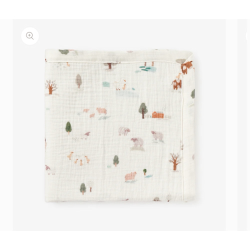 On the Farm Organic Muslin Security Blanket – Elegant Baby