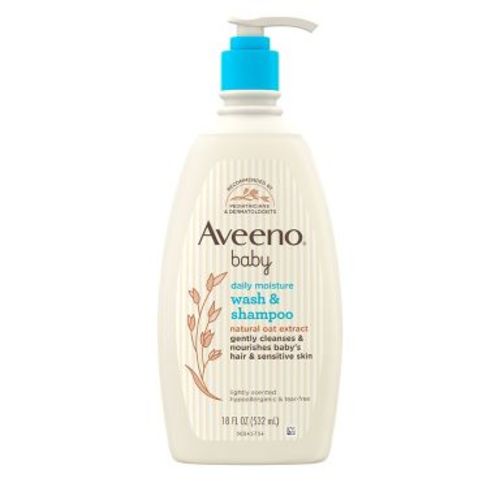Aveeno Baby Daily Moisture Gentle Body Bath Wash & Shampoo - Lightly Scented - 18 fl oz