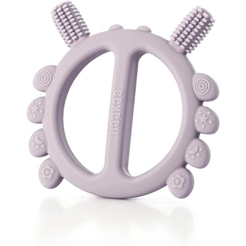 Haakaa Silicone Crab Baby Teether, Baby Toothbrush, Lavender