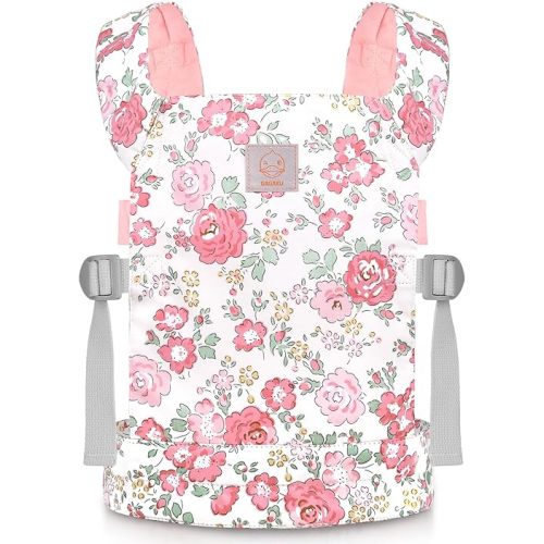 GAGAKU Reborn Baby Doll Carrier Baby Girl Carrier Baby Alive Stuffed Animal Doll Carriers for Little Girls - Pink Peony