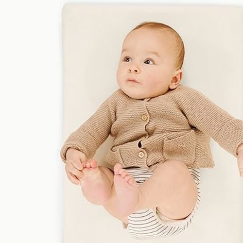 Gathre Premium Padded Baby Changing Mat (16 x 30 x 1.5 inches) Foldable, Wipeable & Water Resistant Bed Pad for Infant Changing Table | Portable Diaper Changing Station for Home & Travel Use (Ivory)