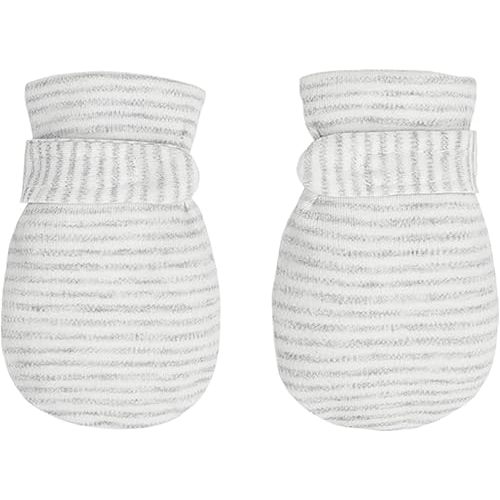 Newborn Baby No Scratch Mittens Stay On, 100% Cotton Breathable, Adjustable Infant Gloves for Baby Boys Girls Mittens