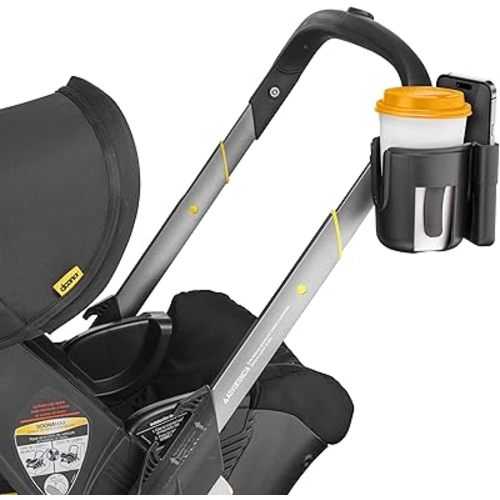 Cup and Phone Holder Only Compatible with Doona Car Seat & Stroller All-in-One Travel System – Hook-On Drink Holder Attachment for Stroller